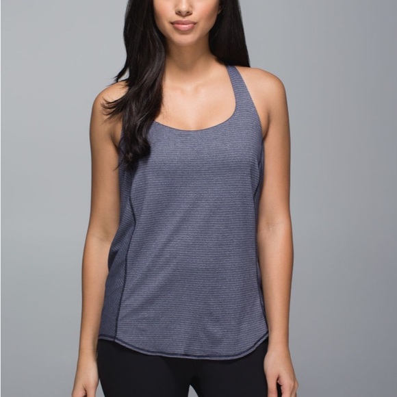Lululemon Wild Tank Heathered Deep Navy / Star Crushed Silver Fox Deep Navy - Picture 2 of 9